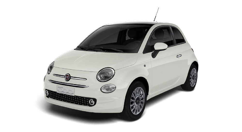 Bossanova White Fiat 500 Hybrid
