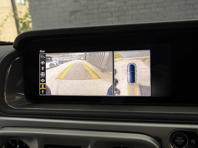 Mercedes-Benz G-Class reversing camera displayed on infotainment screen