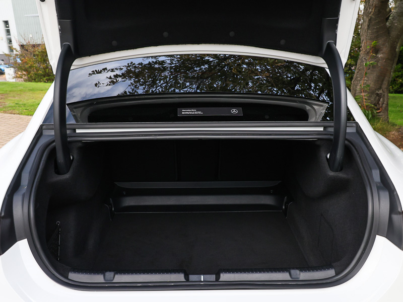 Inside Mercedes-Benz EQE boot