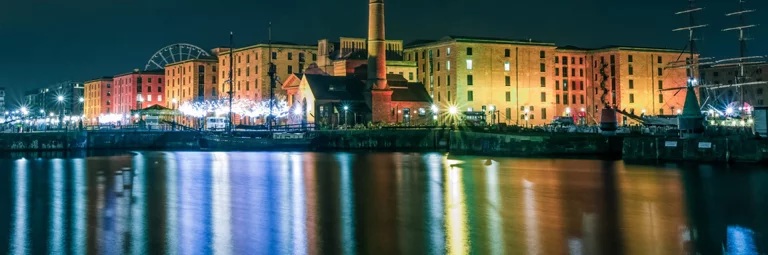 Liverpool scenery in mask