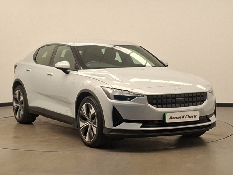 White Polestar 2 in front of white background