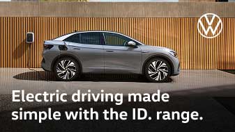 Volkswagen ID.4 with text on the front 