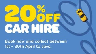 Get 20% off car hire